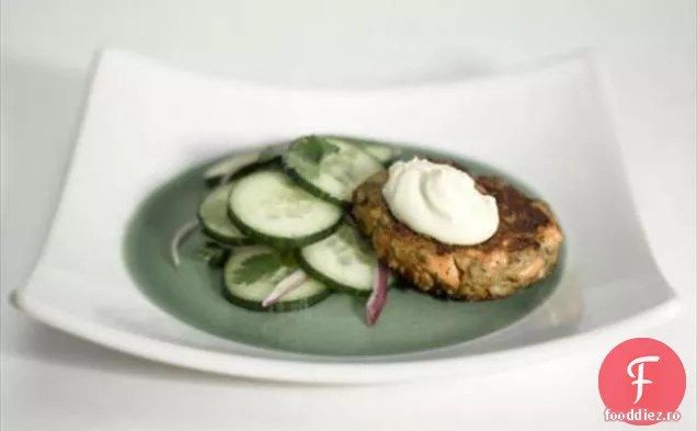 Prăjituri asiatice de somon cu cremă de susan-Wasabi