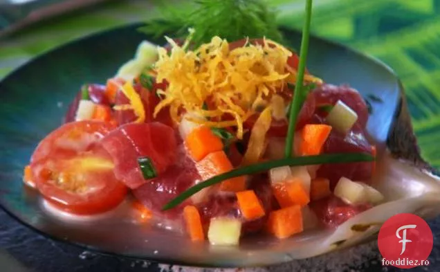 Poisson Cru cu lapte de cocos și var