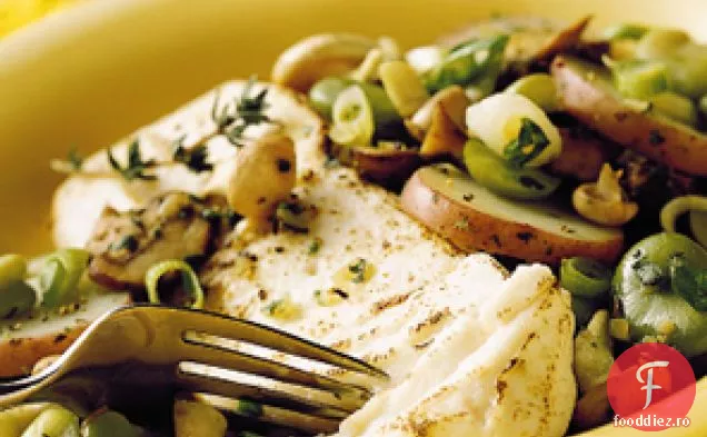 Halibut Cu Ragout De Legume