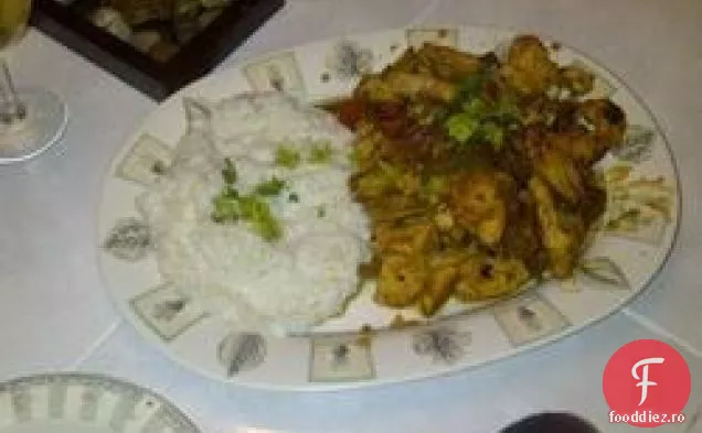 Pui de ghimbir cu orez de nucă de cocos
