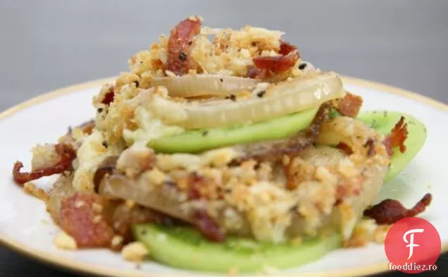 Gratin de roșii verzi și ceapă Vidalia