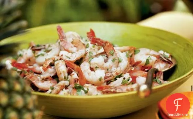 Camarones con Hierbas y c Elixtricos (creveți cu plante citrice)