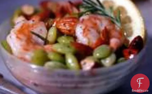 Salată De Fasole Lima Cu Creveți Și Migdale