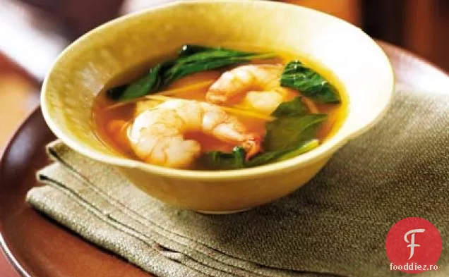 Supă de creveți și spanac