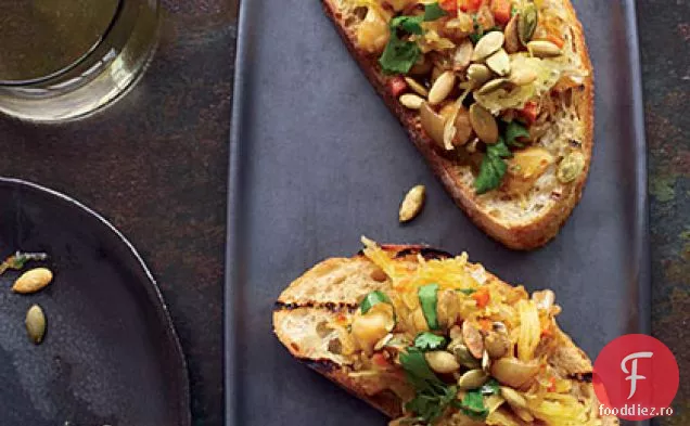 Curry Spaghete-Squash-și-năut toasturi