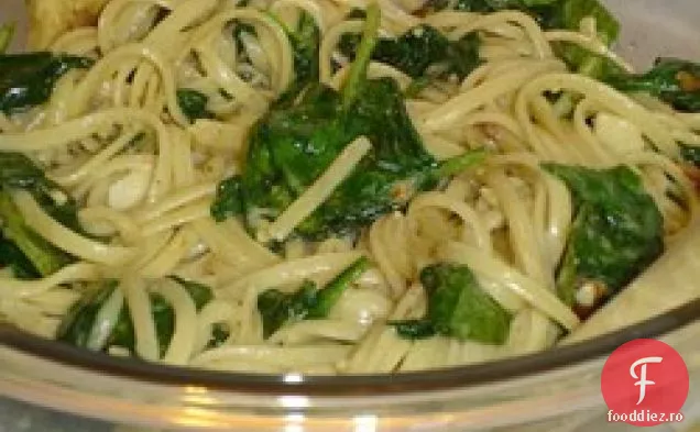 Linguine cu spanac și Brie