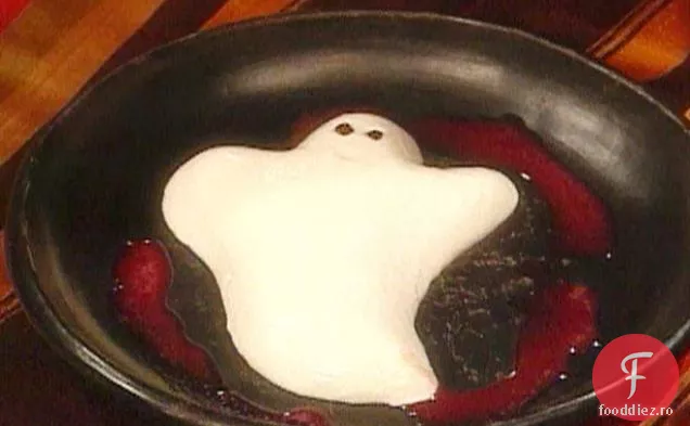 Ghostly Panna Cottas cu sos îngrozitor(Panna Cotta cu sos de afine-portocale)