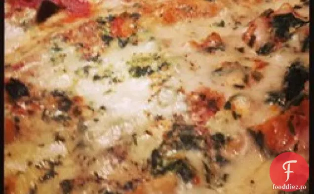 Spanac brânză scăzut de grăsime și lasagna vinete