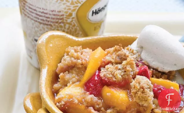 Peach-Rhubarb Crisp
