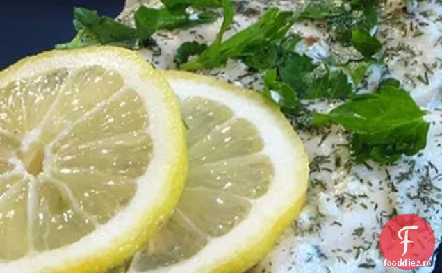 Halibut Cu Sos De Mărar De Lămâie