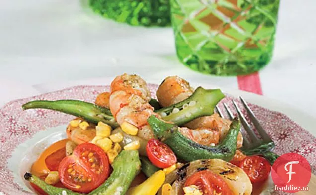 Salată De Gumbo De Creveți La Grătar