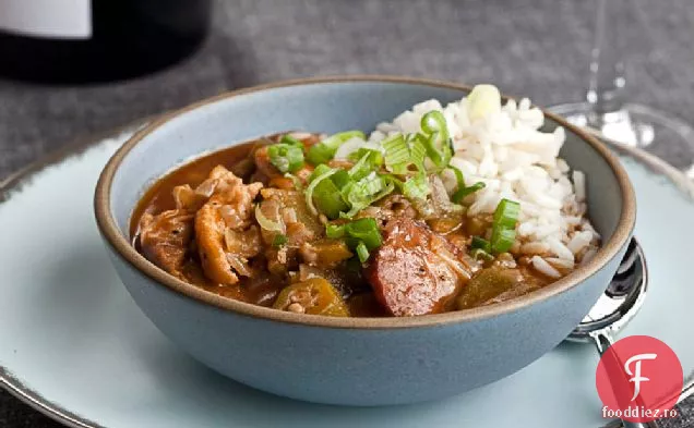 Gumbo de pui și Okra