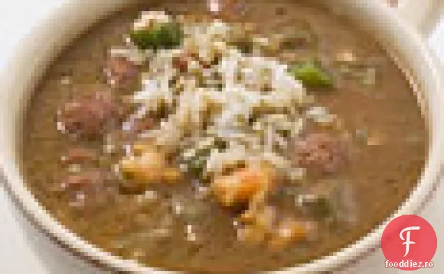 Creveți și Andouille Gumbo