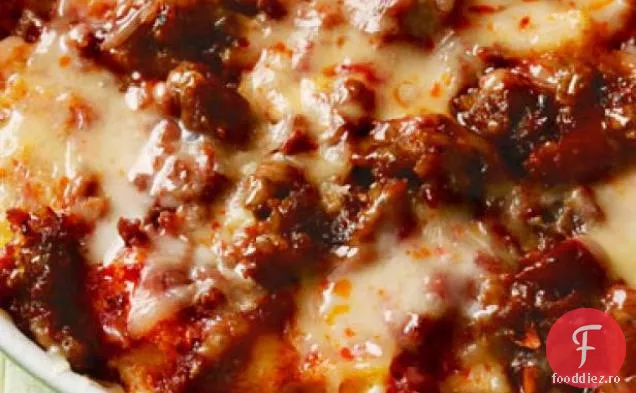 Chorizo și lasagna Polenta
