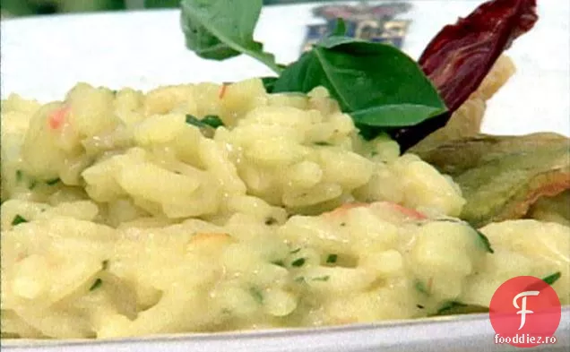 Risotto cu flori de dovlecel și șofran