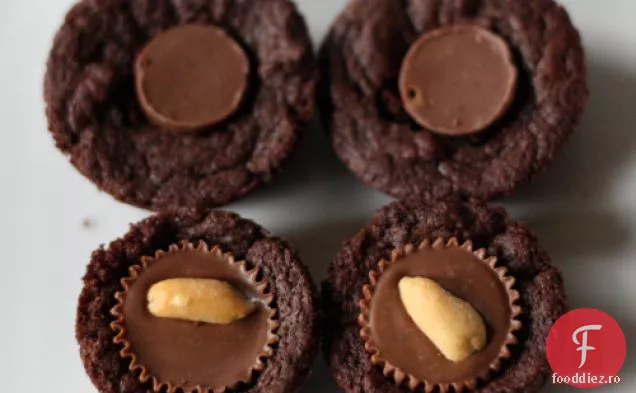 Unt de arahide (sau Caramel) bomboane mini Brownie cupe