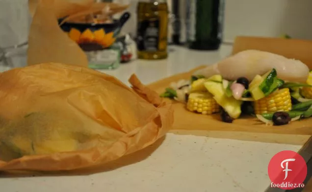 Halibut Și Legume În Papillote