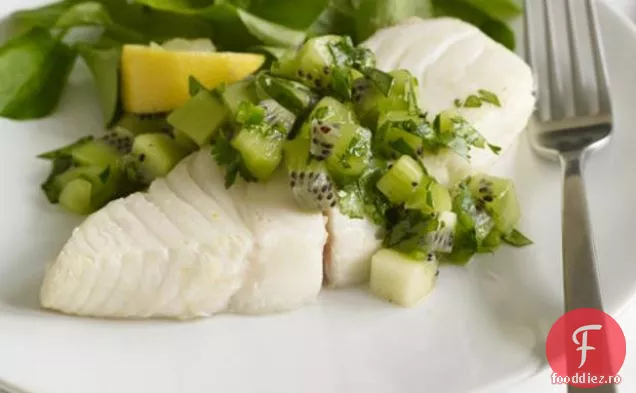 Halibut Cu Salsa Kiwi