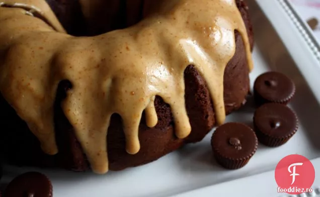 Tort Bundt Cu Unt De Arahide Cu Ciocolată