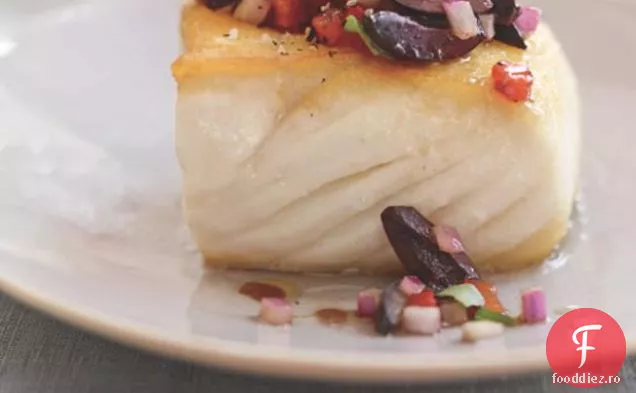 Halibut Cu Salată De Măsline Tocată