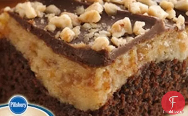 Unt de arahide-Toffee cheesecake Brownies