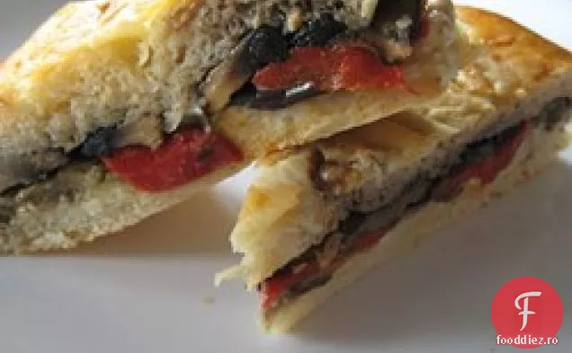 Sandwich De Legume Mediteraneene La Grătar