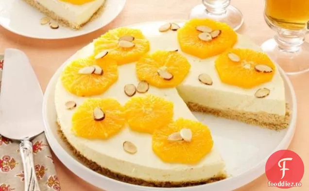 Nu coaceți Cheesecake portocaliu cu migdale prăjite