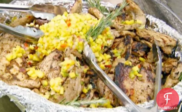 Leu de porc la grătar cu marinată de rozmarin de usturoi
