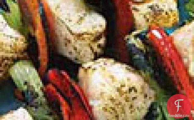 Frigarui de Halibut si ardei rosu cu sos Chili-lime