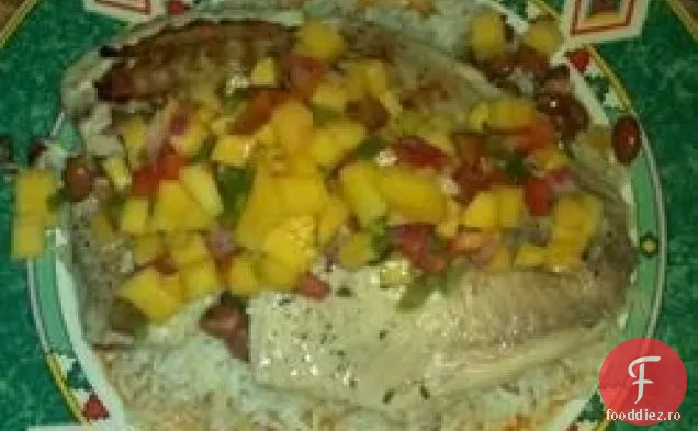 Tilapia la grătar și salsa de Mango