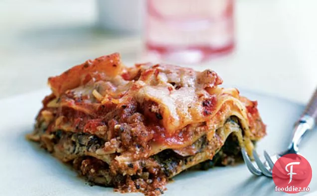 Pesto Lasagna cu spanac și ciuperci
