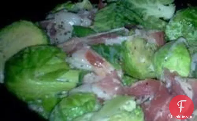 Varză de Bruxelles prăjită de arțar cu slănină