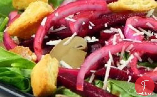 Sfeclă balsamică Nicole și salată proaspătă de spanac