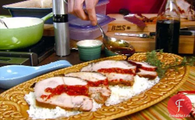 Pesto de roșii uscate la soare-carne de porc umplută