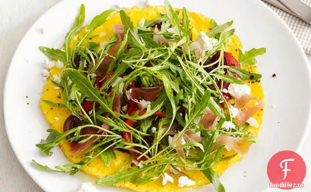 Omletă Cu Față Deschisă Cu Salată De Rucola