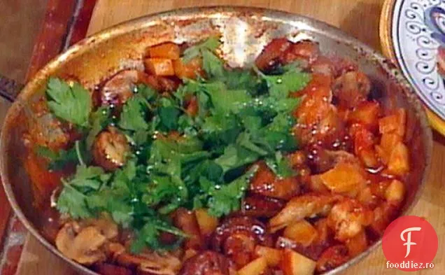 Pui ca soția fermierului ar face: Pollo alla Contadina
