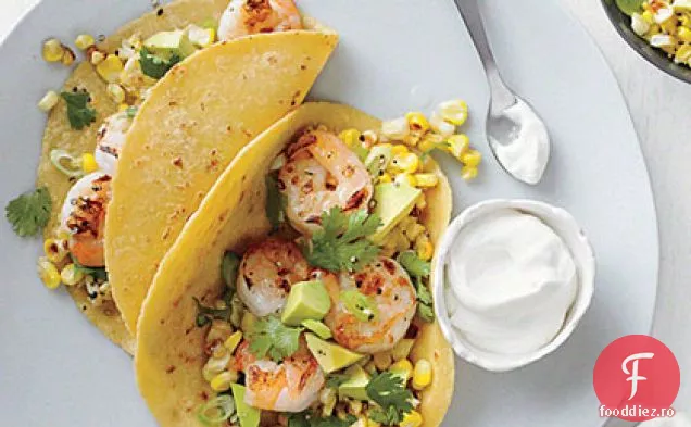 Tacos de creveți cu salsa de porumb