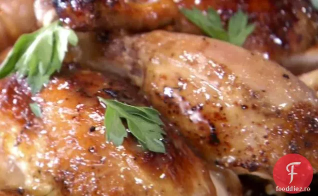 Pui rotisor cu sos de oțet de piper negru