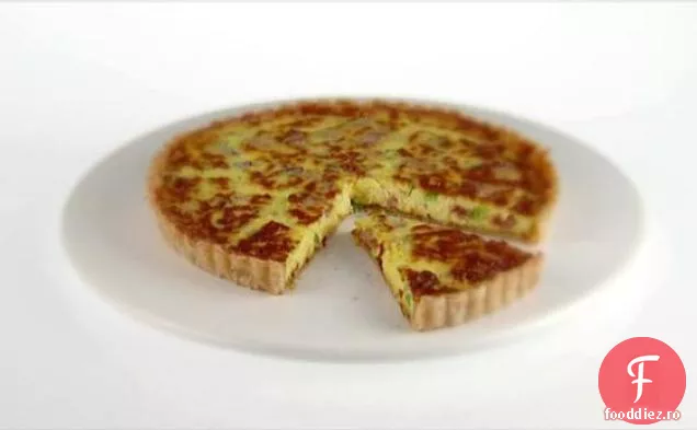 Tartă de mic dejun cu Pancetta și ceapă verde