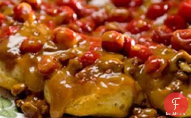 Chifle Lipicioase Cu Cireșe-Caramel