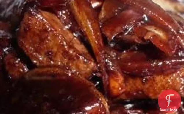 Mușchi de vită într-un port Shiitake reducere