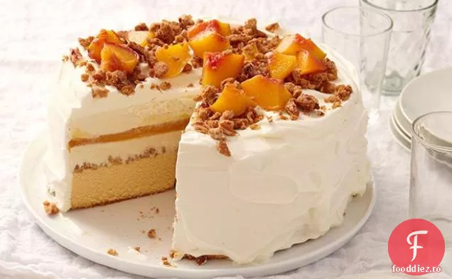 Tort De Înghețată Peach Cobbler
