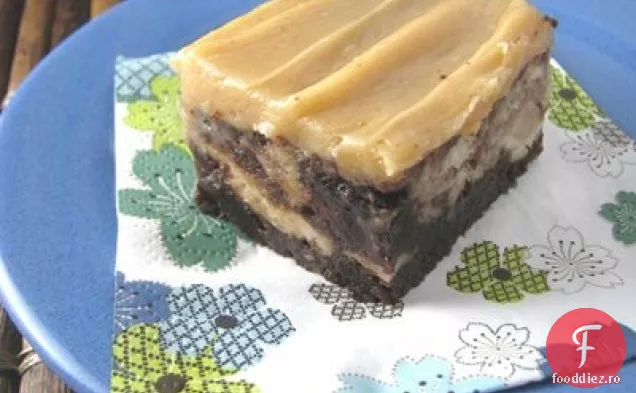Brownies Cu Banane Prăjite Caramelizate Cu Unt De Arahide