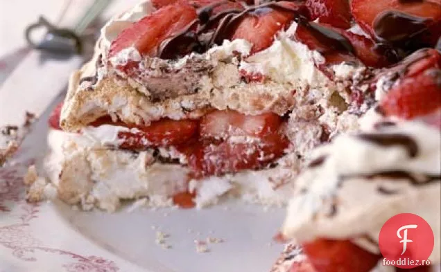 Strawberry-Chocolate Bezea Torte