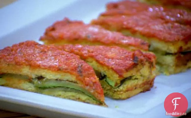 Polenta Napoleon cu Pesto de plante mixte