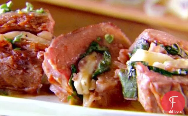 Prosciutto și brânză umplute miel muschiulet