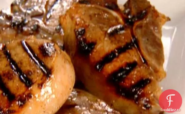Cotlet de porc la grătar cu glazură portocalie