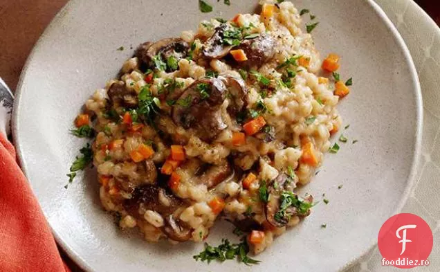 Risotto De Orz Cu Ciuperci Cu Aragaz Lent