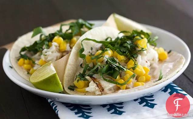 Tacos De Pește Cu Cremă Chipotle