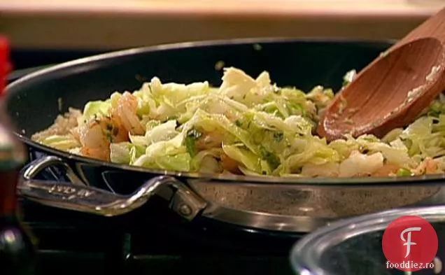 Creveți de susan orez prăjit cu varză